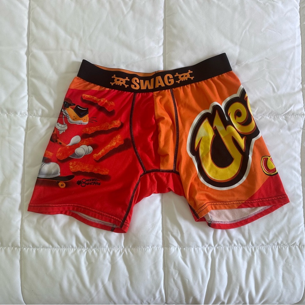 Red and Orange Cheeto Graphic Boxer Briefs